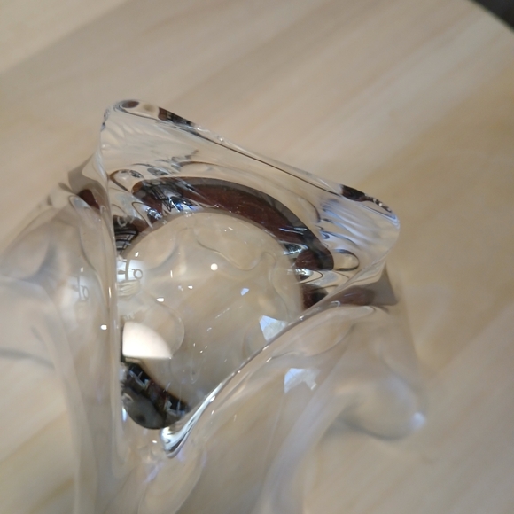 Signed Steuben Hankercheif Elegant Clear Glass Vase - Picture 4 of 9